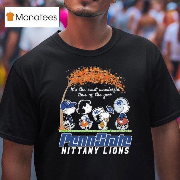 Snoopy The Peanuts Penn State Nittany Lions It S The Most Wonderful Time Of The Year T Shirt