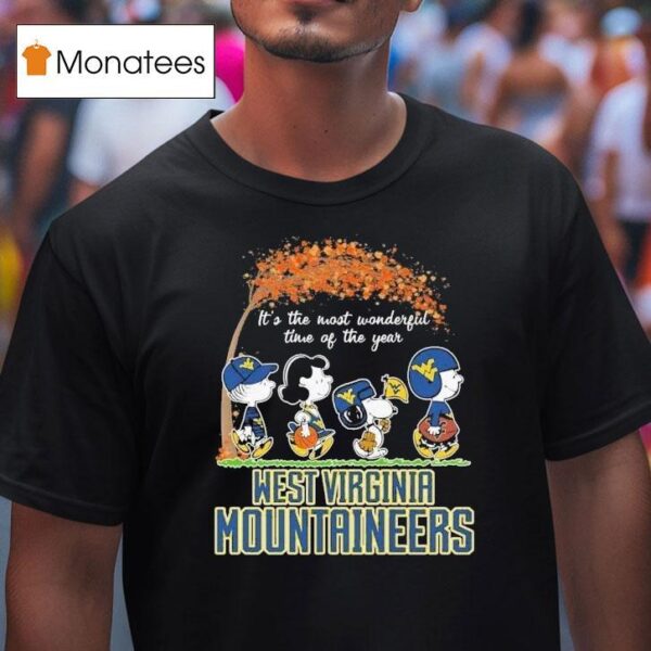Snoopy The Peanuts X Michigan Wolverines It S The Most Wonderful Time Of The Year T Shirt