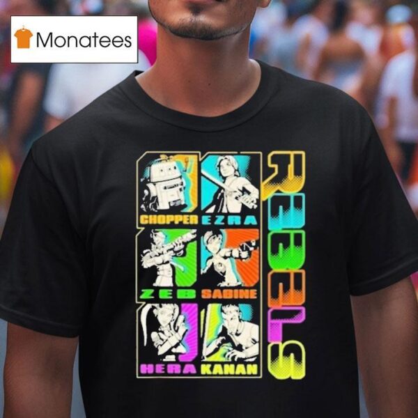 Star Wars Rebels Stacked Character Panels Mashup T Shirt