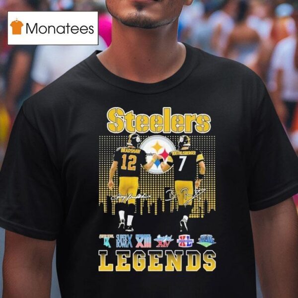 Terry Bradshaw X Ben Roethlisberger Slers Legends Signatures T Shirt