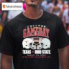 Texas Longhorns Vs Ohio State Buckeyes College Gameday Live From Columbus Oh Helmets T Shirt