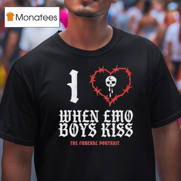 The Funeral Portrait I Love Emo Boys Boys Kiss Red Heart Chains S T Shirt
