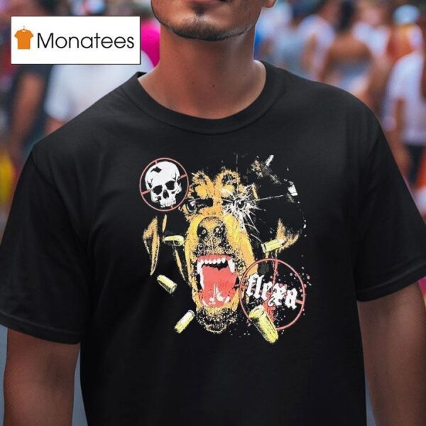 Top Flexana Angry Dog T Shirt