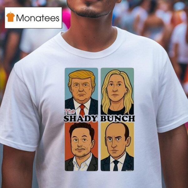 Trump Elon Musk The Shady Bunch Sarcastic Comic T Shirt