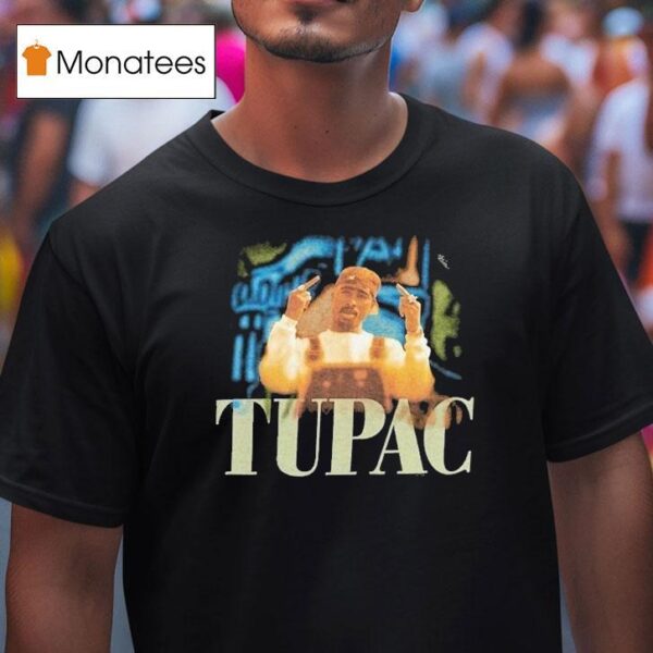 Tupac Shakur Middle Fingers T Shirt