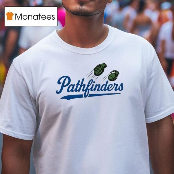 Two Hand Grenades Pathfinders Style Los Angeles Dodgers Logo Parody T Shirt