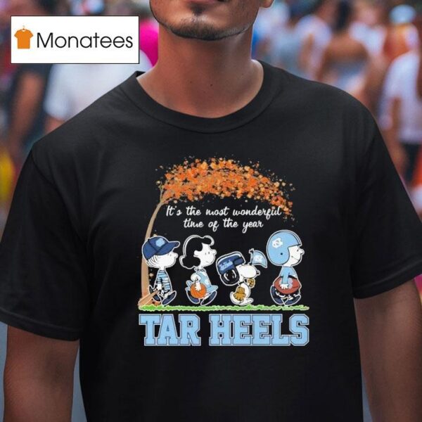 Unc North Carolina Tar Heels Snoopy The Peanuts It S The Most Wonderful Time Of The Year T Shirt