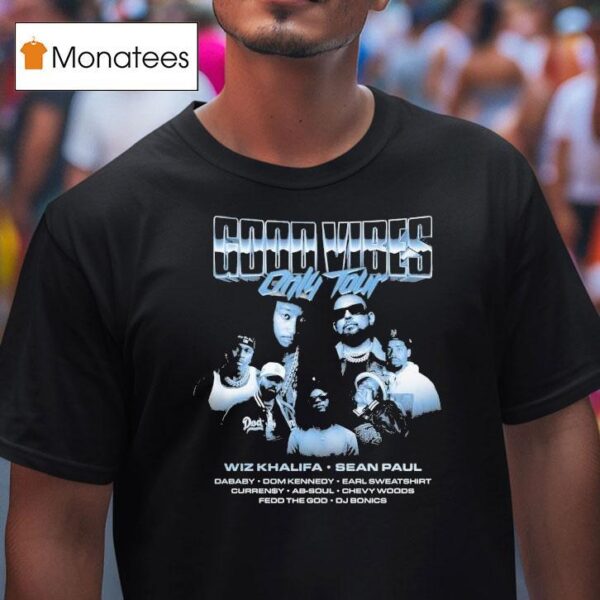 Wiz Khalifa And Sean Paul Good Vibes Only Tour Photo T Shirt