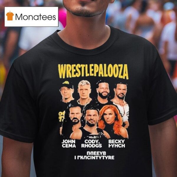 Wwe Wrestlepalooza John Cena Cody Rhodgs And Becky Lynch Final Indianapolis T Shirt