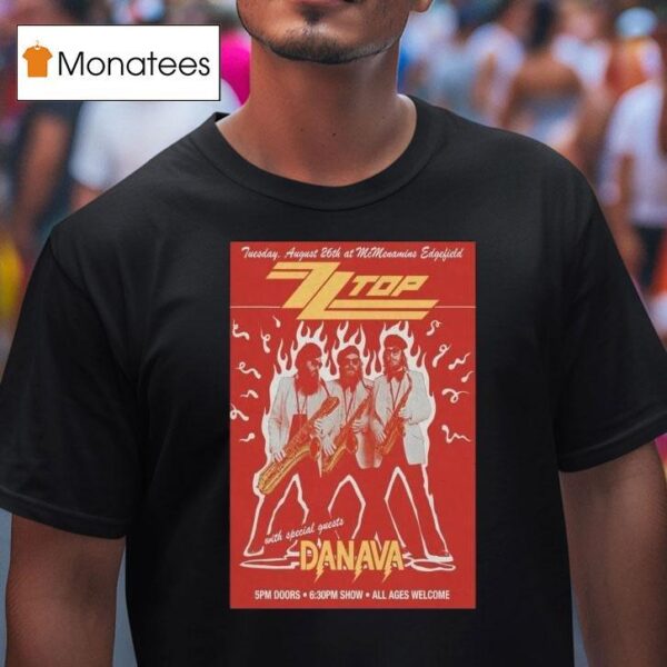 Zztop All Ages Welcome Danava Tour T Shirt