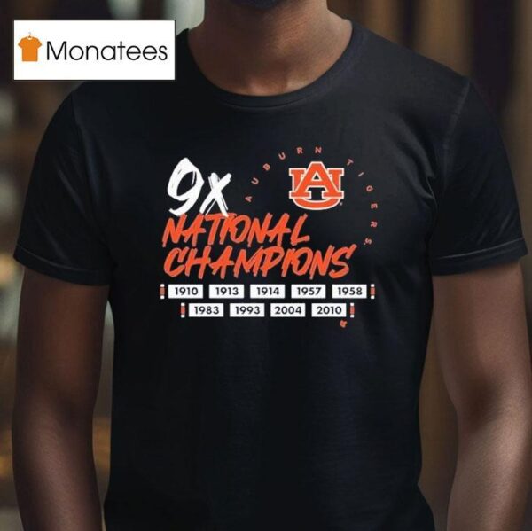 Auburn Tigers X Time National Champions T Shirt
