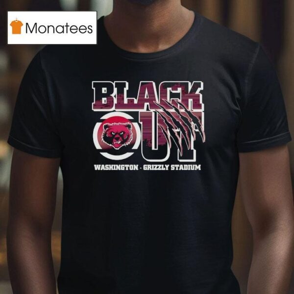 Blackout Washington Grizzly Stadium T Shirt