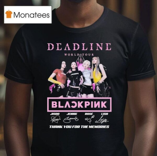 Blackpink Deadline World Tour Thank You For The Memories Signatures T Shirt