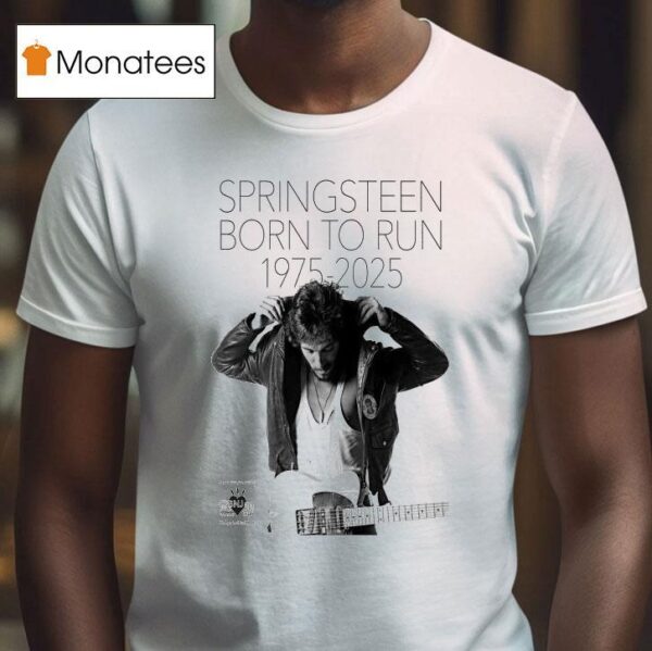 Bruce Springsn Th Anniversary Born To Run T Shirt