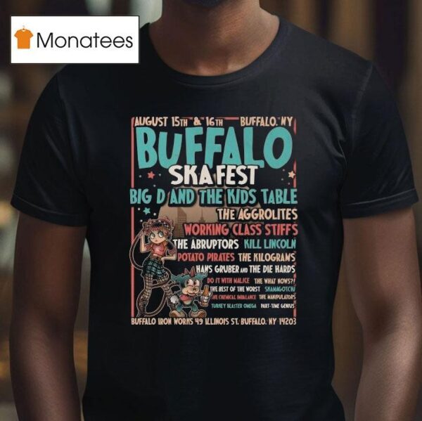 Buffalo Ska Fest August At Buffalo Iron Works New York Betty Boop T Shirt
