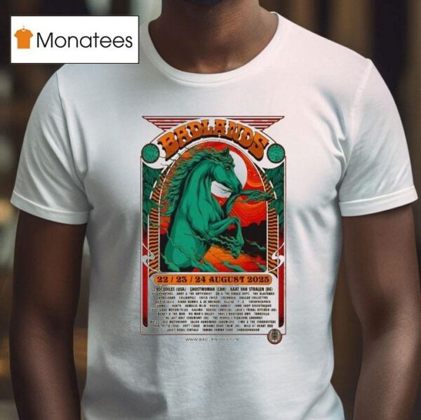 Calgary Badlands Music Festival Aug Horse T Shirt