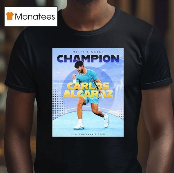 Carlos Alcaraz Tennis Spanish Claims First Cincinnati Open Men Singles Champions T Shirt