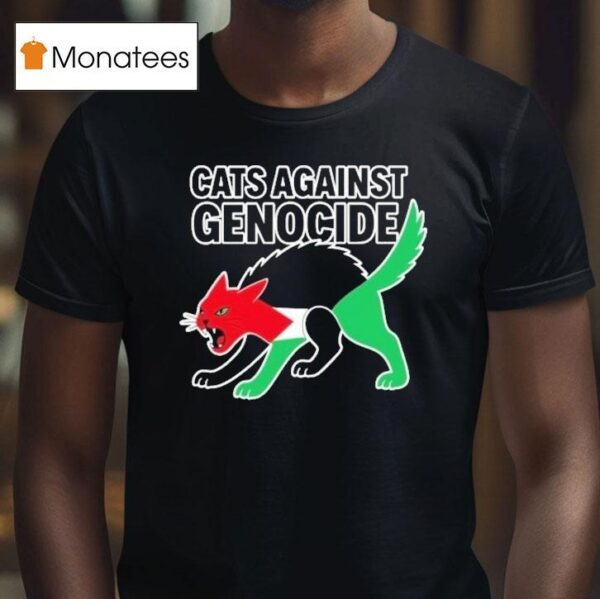 Cats Against Genocide Palestine T Shirt