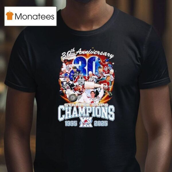 Colorado Avalanche Th Anniversary Stanley Cups Champions T Shirt