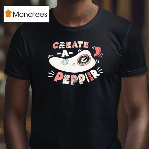 Create A Pepper To Georgia Bulldogs Logo T Shirt