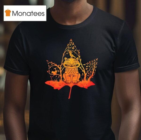 Derpy Tiger And Sussy From Kpop Demon Hunters In A Fall Leaf Design T Shirt