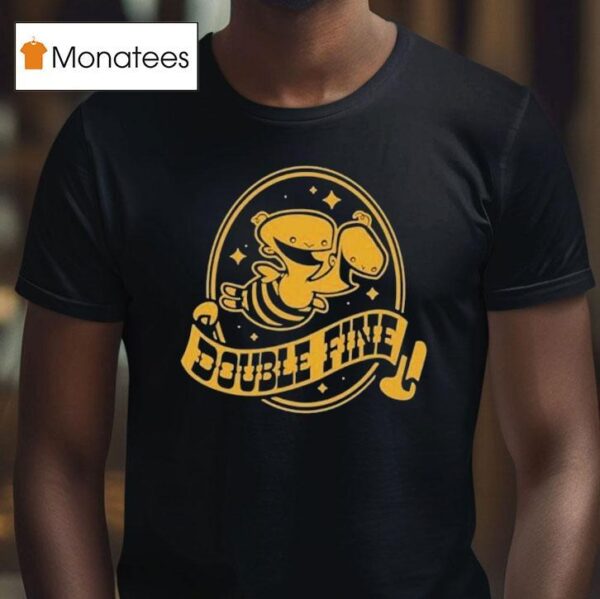 Double Fine Golden Two Headed Baby T Shirt