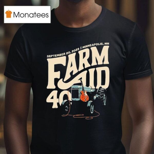 Farm Aid Sep Minneapolis Event Guitar T Shirt