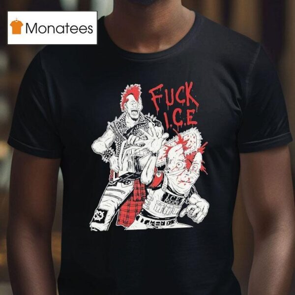 Fuck Ice Ice Police Rock Punk T Shirt