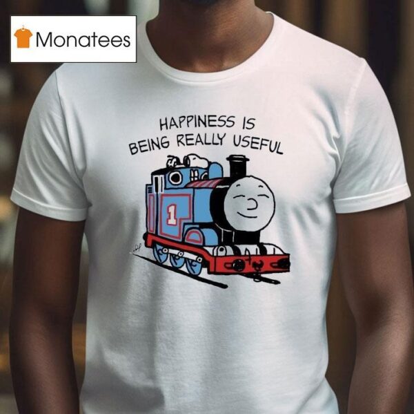 Happiness Is Being Really Useful Style Thomas And Friends X Snoopy T Shirt