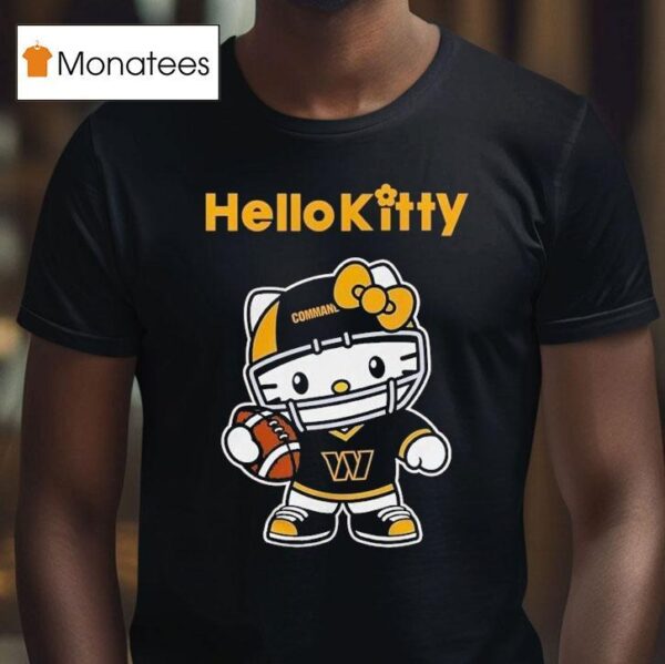 Hello Kitty X Washington Commanders Cat Nfl Fan T Shirt