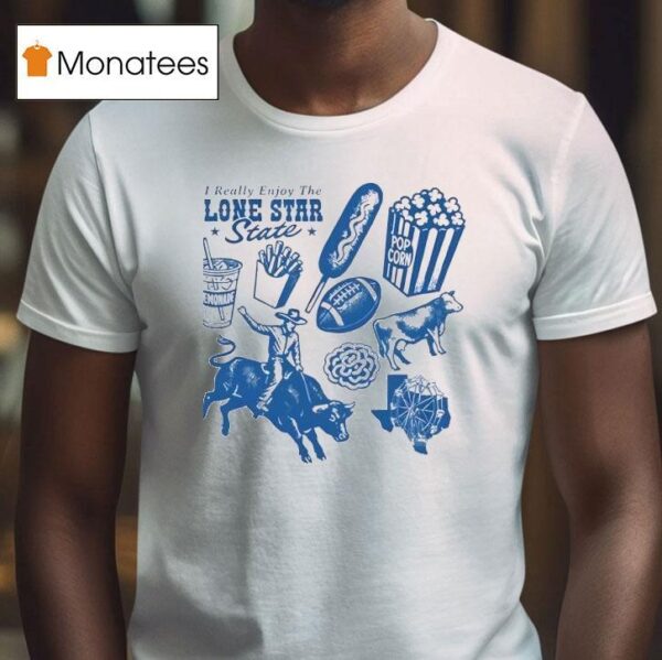 I Really Enjoy The Texas Ash Lone Star State Icons T Shirt