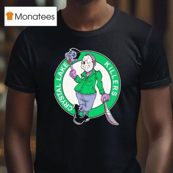 Jason Voorhees In The Style Of The Boston Celtics Logo T Shirt