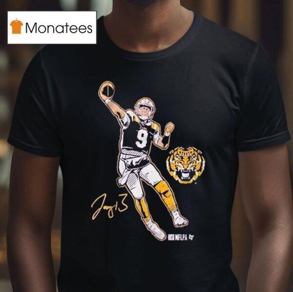 Joe Burrow Superstar Pose Lsu Tigers T Shirt