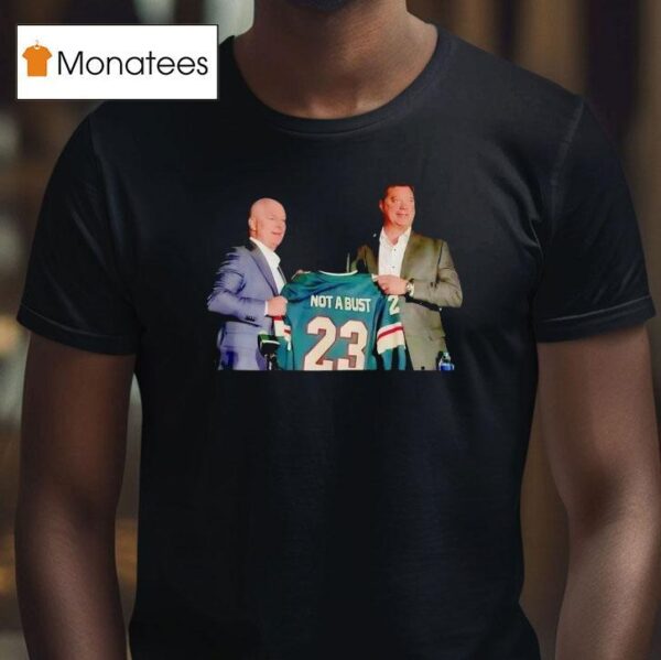 John Hynes Coach Not A Bust Marco Rossi Minnesota Wild Hockey T Shirt