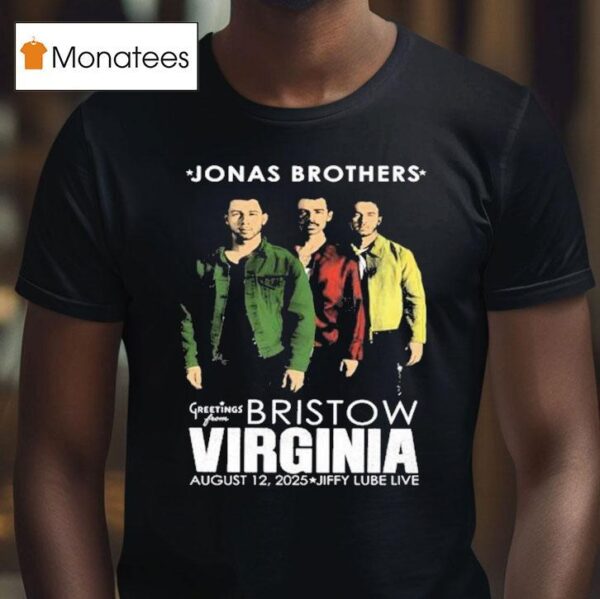 Jonas Brothers Tour At Jiffy Lube Live In Bristow Va Virginia On August Portrai T Shirt