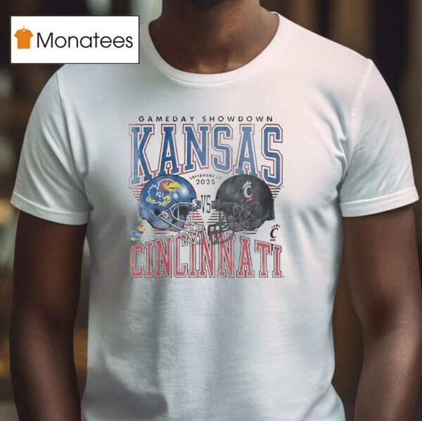 Kansas Jayhawks Vs Cincinnati Bearcats Football Helmet T Shirt