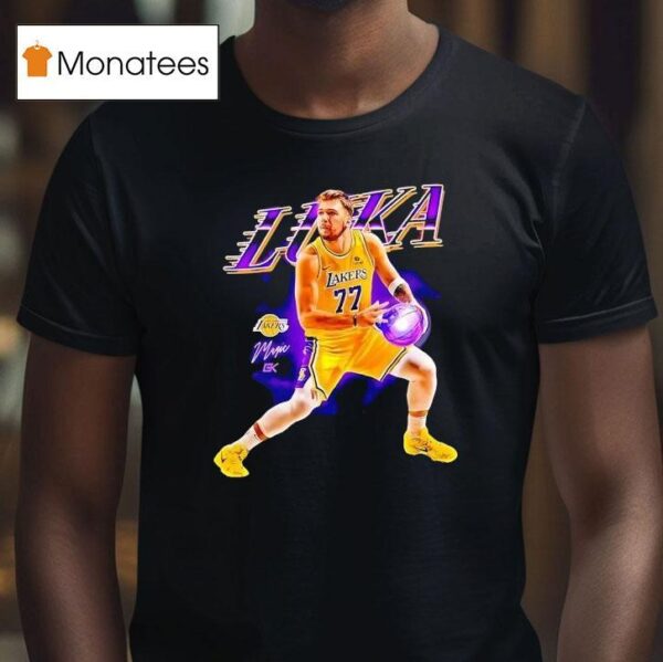 Luka Doncic Los Angeles Lakers Basketball Signature Graphic T Shirt