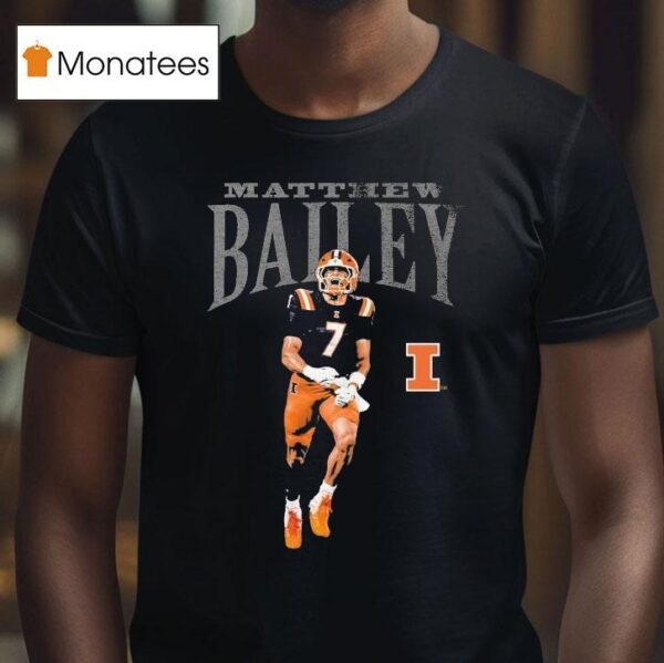 Matthew Bailey Illinois Fighting Illini Cartoon T Shirt