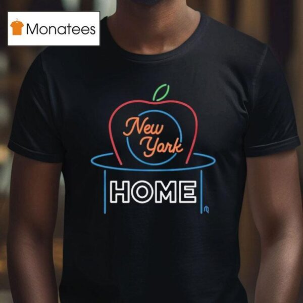 New York Mets Home Apple Neon T Shirt