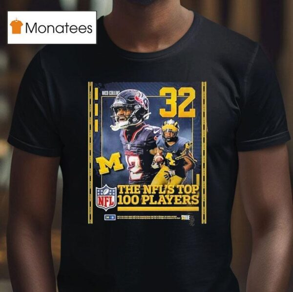 Nico Collins Sports At In On Nfl Top Highlight Nfl American Football Michigan Wolverines T Shirt