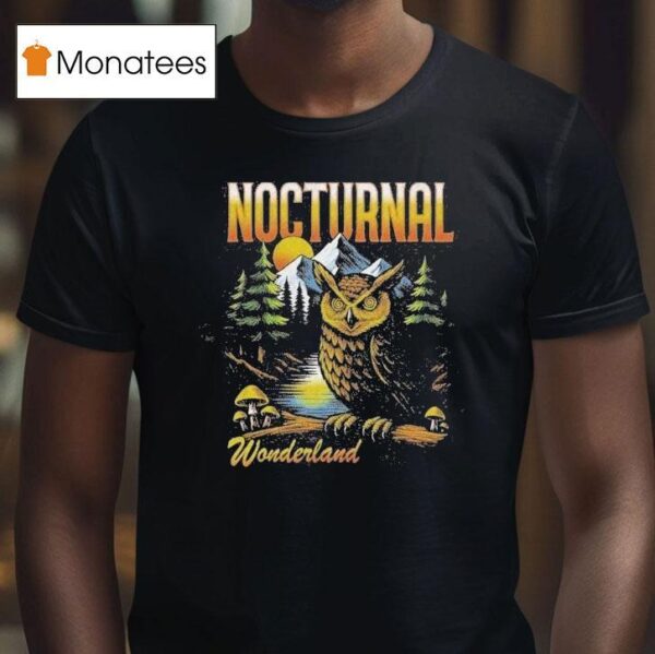 Nocturnal Wonderland Watcher Owl T Shirt