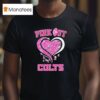 Pink Out Indianapolis Colts Football Heart Awareness T Shirt