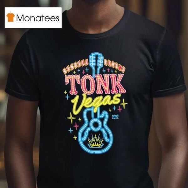Randall King Tonk Vegas Guitar Neon T Shirt
