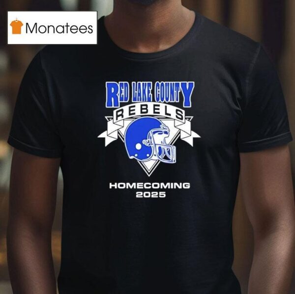 Red Lake County Rebels Football Helmet Homecoming T Shirt