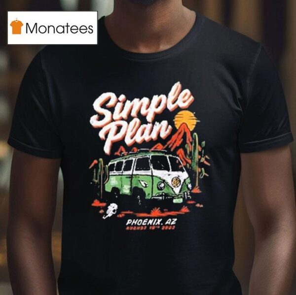 Simple Plan Phoenix Az Tour T Shirt