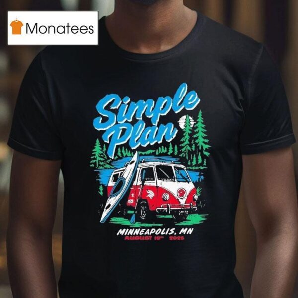 Simple Plan Tour Armory Minneapolis Mn Aug T Shirt