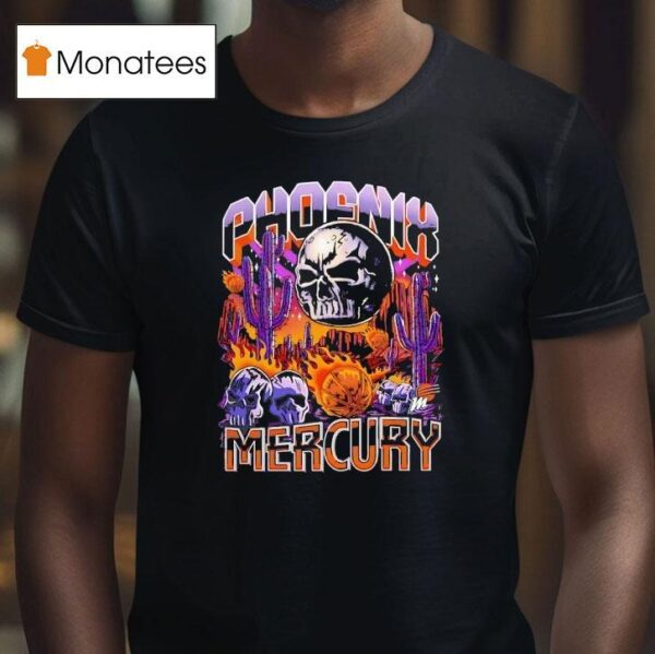 Skull Phoenix Mercury Basketball Horror T Shirt