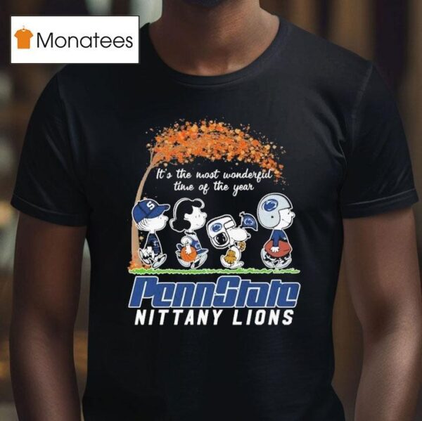 Snoopy The Peanuts Penn State Nittany Lions It S The Most Wonderful Time Of The Year T Shirt