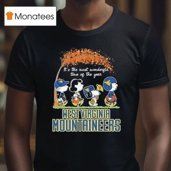 Snoopy The Peanuts X Michigan Wolverines It S The Most Wonderful Time Of The Year T Shirt