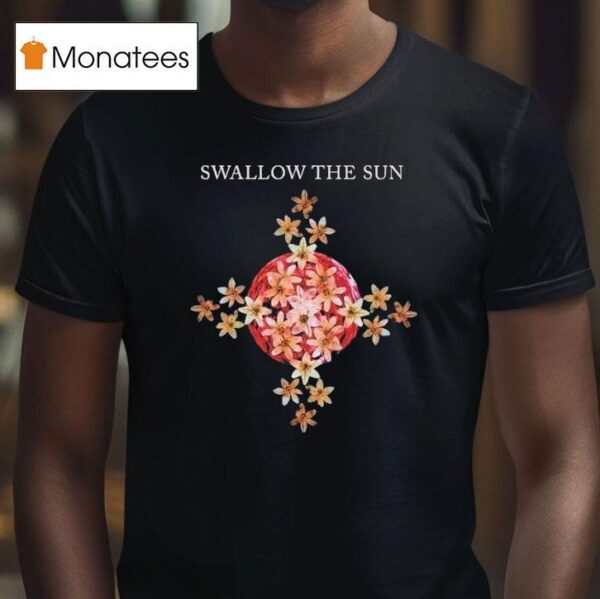 Swallow The Sun Moon Flower Cross T Shirt